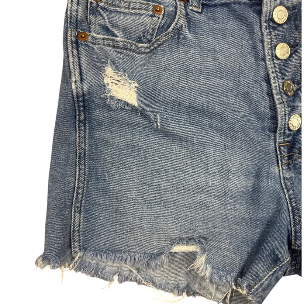 Gap Classic Distressed Denim Shorts - Light Blue